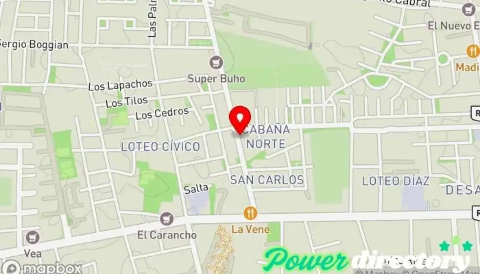 mapa de . Panadería en Rivadavia