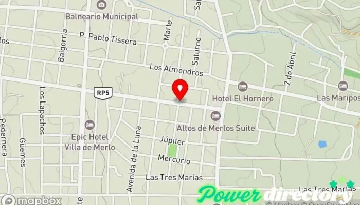 mapa de Abundia CL Tienda de fiambres, Panadería, Restaurante especializado en cheesesteak, Pollería en Merlo