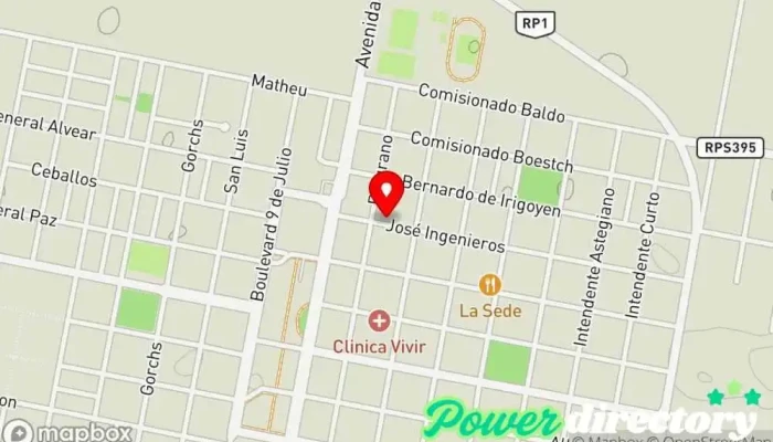 mapa de Ac Espacio Fonoaudiológico Logopeda en Porteña