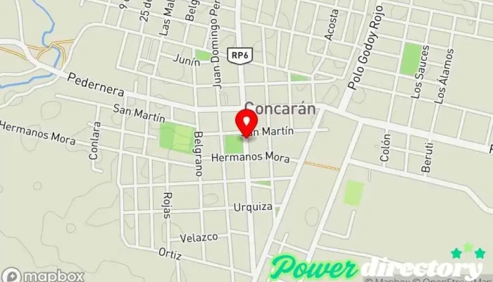 mapa de Agencia Lotería de San Luis Administración de loterías, Cobro de deudas, Servicio de transferencias de dinero en Concaran