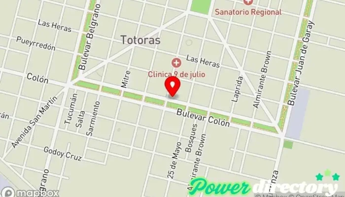 mapa de AGINCO TOTORAS Banco en Totoras