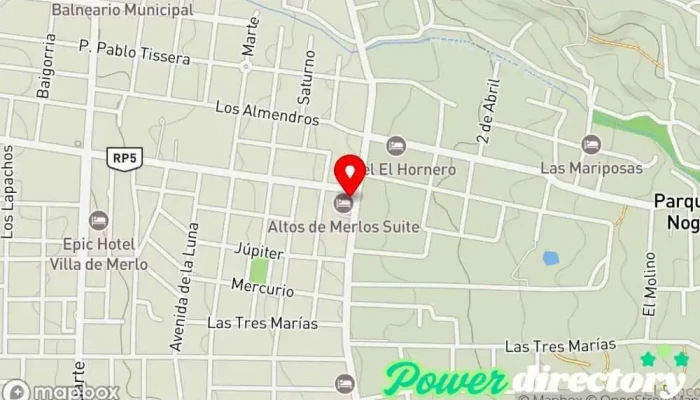 mapa de ALTOS DE MERLO SUITES Alojamiento con servicio en Merlo