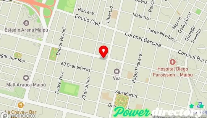 mapa de A.M.A.S. Asociación Mutual Acción Solidaria Agencia de préstamos en Maipú
