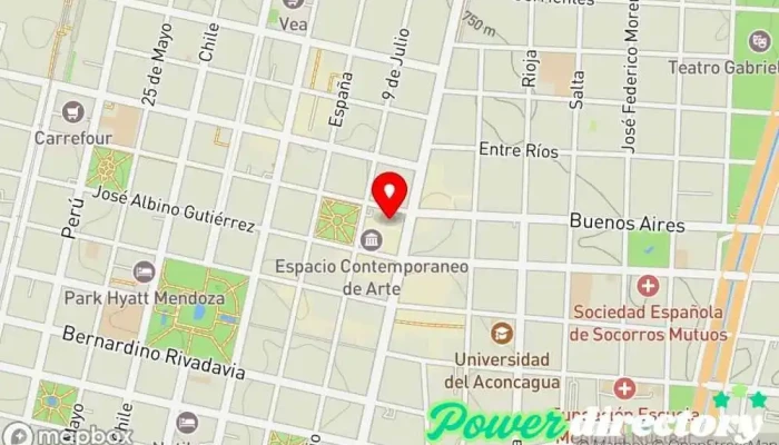 mapa de A.M.A.S Galería Mendoza Servicio de asesoramiento crediticio en Mendoza