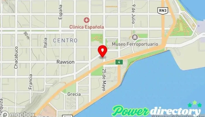 mapa de A.M.A.Se.Ch. Asociación u organización, Cooperativa de ahorro y crédito en Comodoro Rivadavia