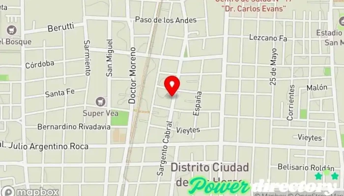 mapa de ANEXO BANCO DE NACION ARGENTINA Banco en Las Heras