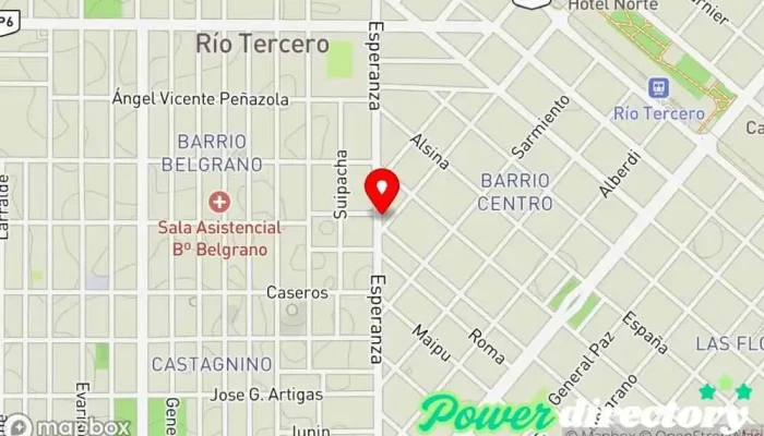 mapa de ARMONÍA fisioterapia y kinesiologia (Lic. Florencia García) Fisioterapeuta en Río Tercero