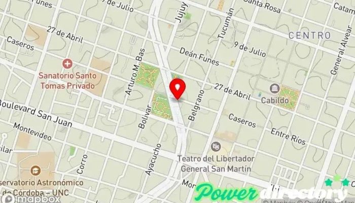 mapa de Arrayanes Centro de Kinesiologia y Rehabilitación Kinesiólogo, Osteópata en Córdoba
