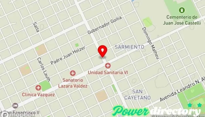 mapa de ASESORES DE SEGUROS PERTILE - TRIUNFO SEGUROS Compañía de seguros en Juan José Castelli