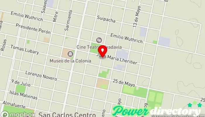 mapa de Asociacion Mutual Club Atletico Argentino Comercio en San Carlos Centro