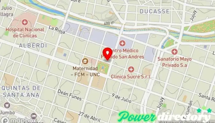 mapa de Asociación Mutual de Protección Familiar Organización de servicios sociales en Córdoba