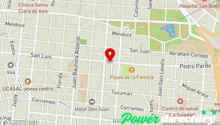 mapa de Asociación Mutual de Protección Familiar Organización de servicios sociales en Salta