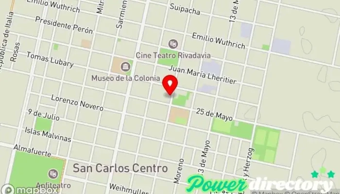 mapa de Asociación Mutual del Club Central San Carlos Asociación u organización en San Carlos Centro