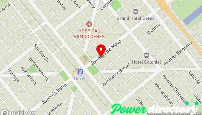 mapa de Asociacion Mutual Pyme Rural Banco en Ceres