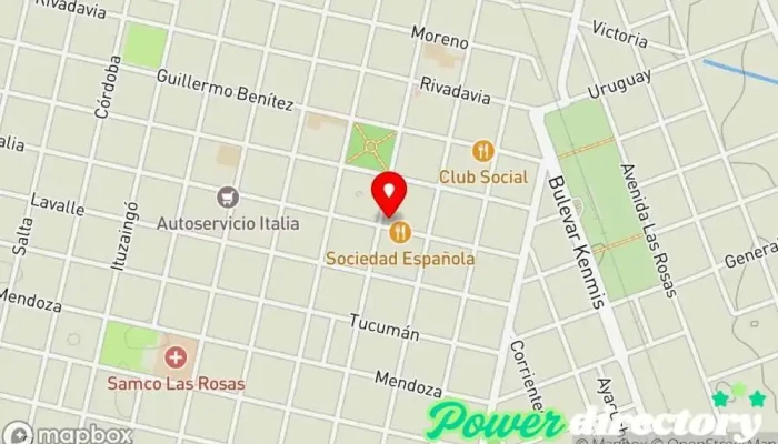 mapa de Banco Credicoop Banco en Las Rosas