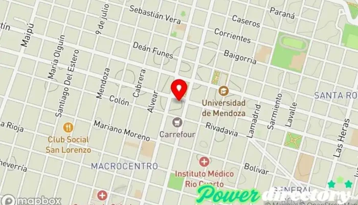 mapa de Banco Credicoop Rio Cuarto Banco en Río Cuarto
