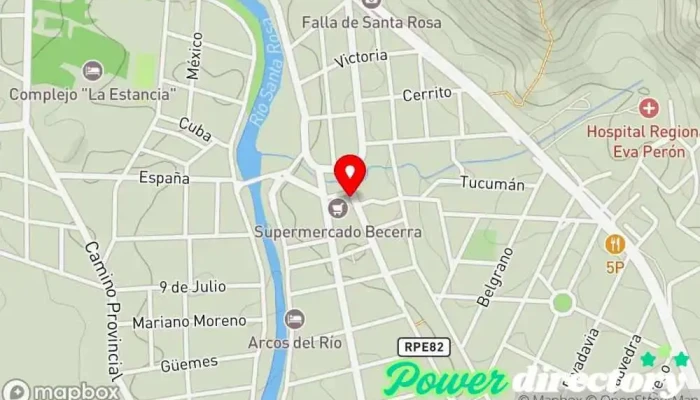 mapa de Banco De Cordoba Banco en Santa Rosa de Calamuchita