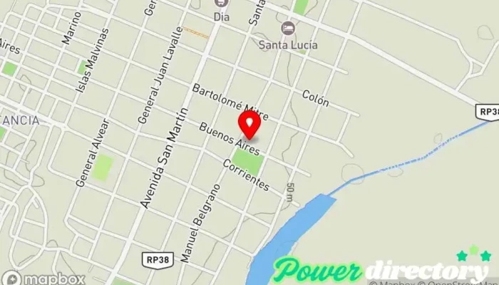 mapa de Banco de Corrientes Banco en Santa Lucía