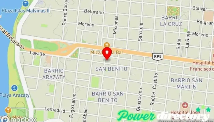 mapa de Banco de Corrientes S.A.- Edificio Administración Banco, Oficinas de empresa en Corrientes