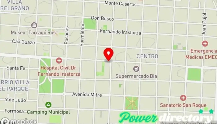 mapa de Banco de Corrientes S.A. Banco en Curuzú Cuatiá