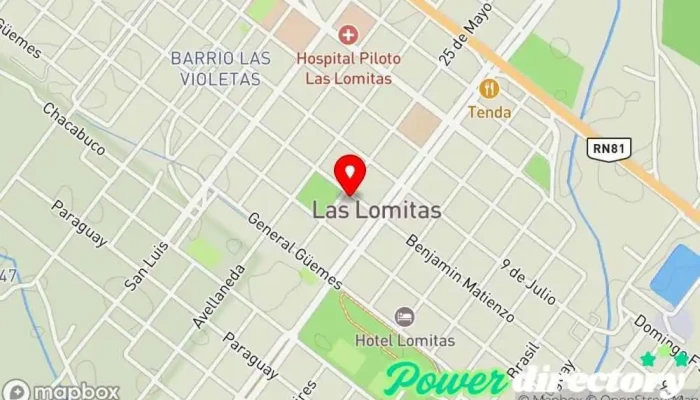 mapa de Banco De Formosa Banco en Las Lomitas
