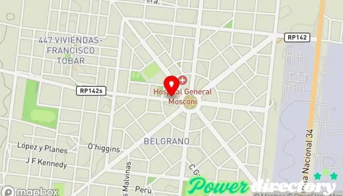 mapa de Banco de la Nación Argentina - sucursal Mosconi Salta Banco, Cajeros automáticos en Salta