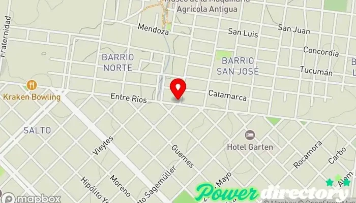 mapa de Banco de la Nación Argentina Banco, Cajeros automáticos en Crespo