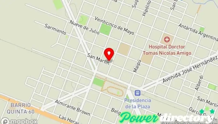 mapa de Banco de la Nación Argentina Banco en Presidencia de la Plaza