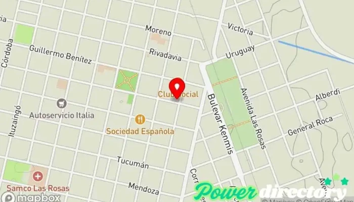 mapa de Banco de la Nación Argentina Banco en Las Rosas