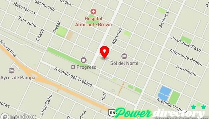mapa de Banco de la Nación Argentina Banco en Pampa del Infierno