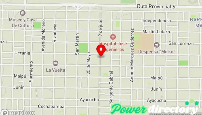 mapa de Banco de la Nación Argentina Banco, Cajeros automáticos en San Bernardo