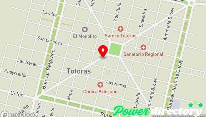 mapa de Banco de la Nación Argentina Banco en Totoras