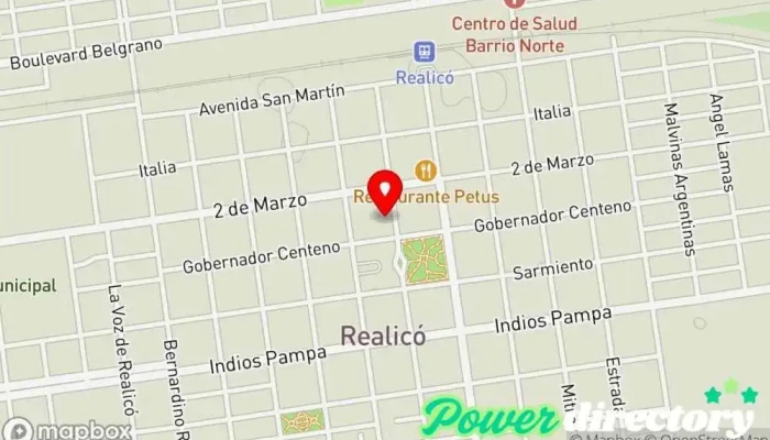 mapa de Banco de la Pampa Banco en Realico