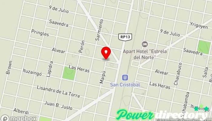 mapa de Banco de Santa Fe Banco en San Cristobal