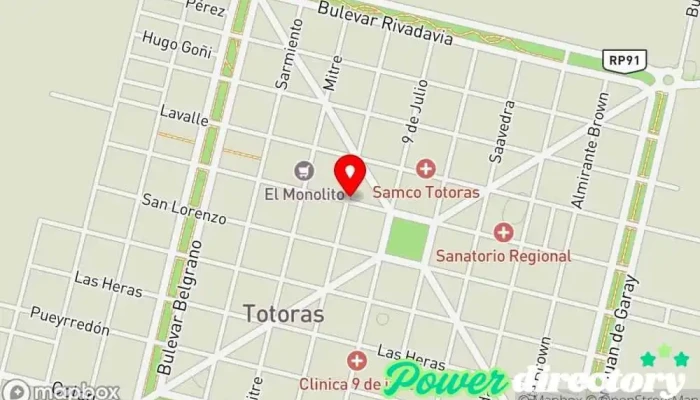 mapa de Banco de Santa Fe Banco en Totoras