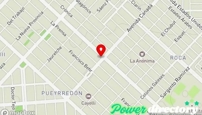 mapa de Banco del Chubut • Sucursal Barrio Pueyrredón Banco en Comodoro Rivadavia
