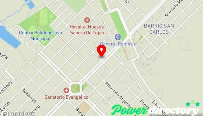 mapa de Banco Entre Ríos Banco, Cajeros automáticos en Gral. Ramírez