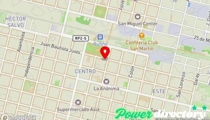 mapa de Banco Galicia - Sucursal Rufino Banco, Cajeros automáticos en Rufino