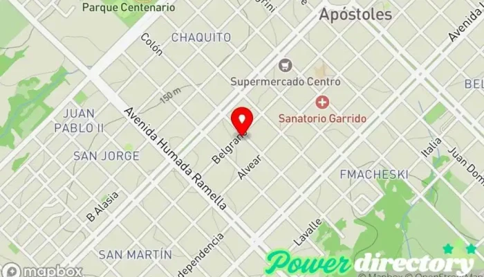 mapa de Banco Galicia Banco en Apóstoles