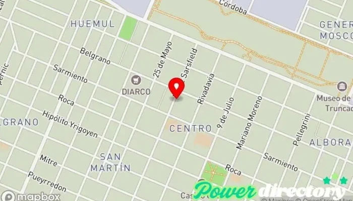 mapa de Banco Nacion Argentina Contaduria Banco en Pico Truncado