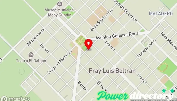 mapa de Banco Patagonia sucursal Beltrán Banco en Luis Beltrán