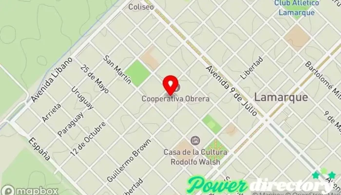 mapa de Banco Patagonia sucursal Lamarque Banco en Lamarque