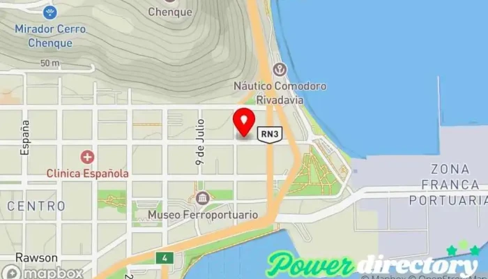 mapa de Banco Santa Cruz Banco en Comodoro Rivadavia