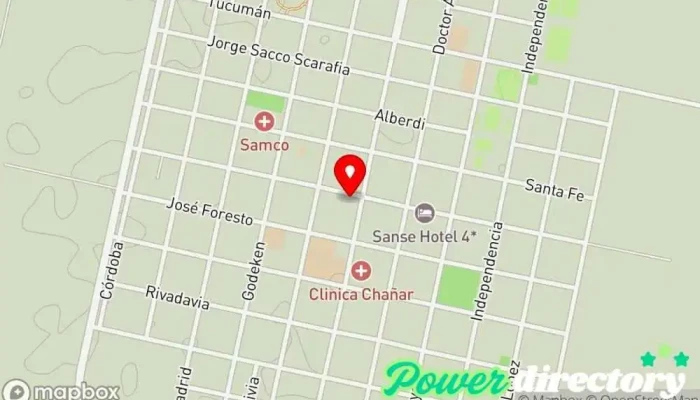 mapa de Banco SantaFe Banco, Cajeros automáticos en Chañar Ladeado