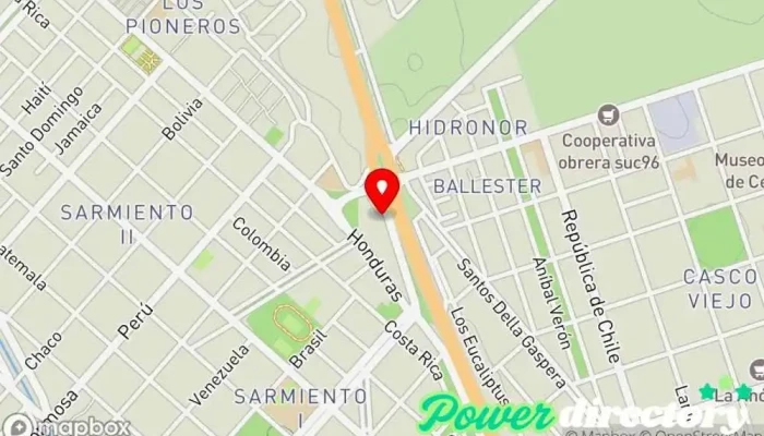 mapa de Banco Santander Banco en Centenario