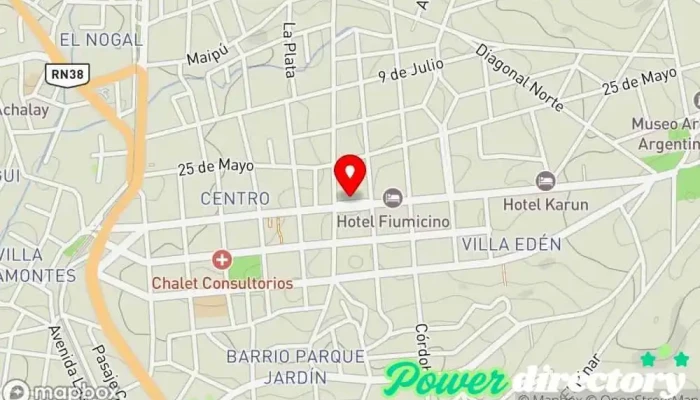 mapa de Banco Santander Banco en La Falda