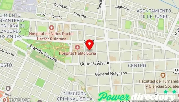 mapa de Banco Santiago del Estero - Sucursal Jujuy Banco en San Salvador de Jujuy