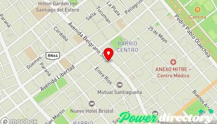mapa de Banco Santiago del Estero Banco en Santiago del Estero