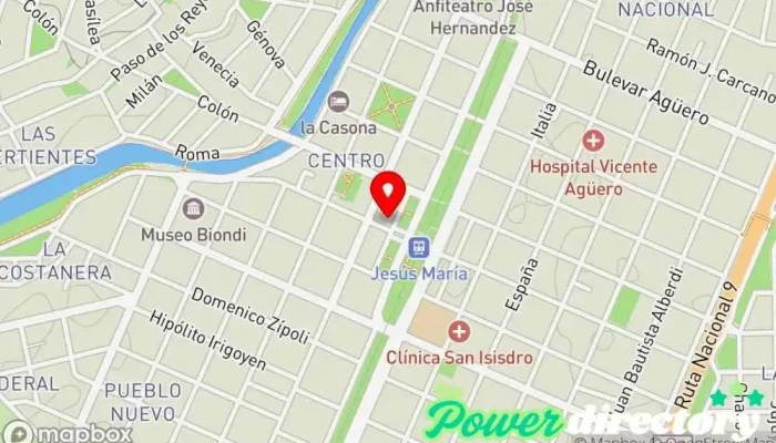 mapa de Bancor - Banco de Córdoba Banco en Jesus María