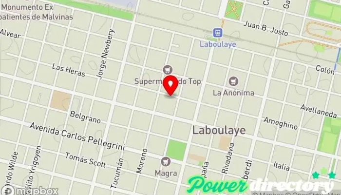 mapa de Bancor Banco De Cordoba Banco en Laboulaye